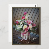 Happy Valentijn Day Modern Script Photo Briefkaart (Voorkant / Achterkant)