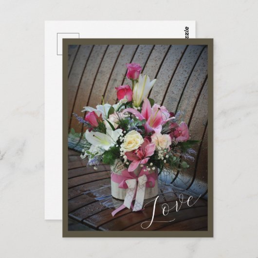 Happy Valentijn Day Modern Script Photo Briefkaart (Voorkant / Achterkant)