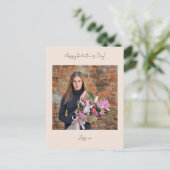 Happy Valentijn Day Modern Script Photo Briefkaart (Staand voorkant)