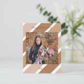 Happy Valentijn Day Modern Script Photo Briefkaart (Staand voorkant)