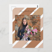 Happy Valentijn Day Modern Script Photo Briefkaart (Voorkant / Achterkant)