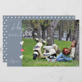 Happy Valentijn Day Modern Script Photo Briefpapier