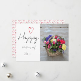 Happy Valentijn Day Modern Script Photo Feestdagenkaart