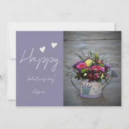 Happy Valentijn Day Modern Script Photo Feestdagenkaart