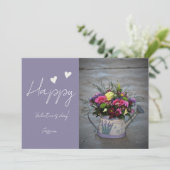 Happy Valentijn Day Modern Script Photo Feestdagenkaart (Staand voorkant)