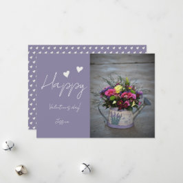 Happy Valentijn Day Modern Script Photo Feestdagenkaart