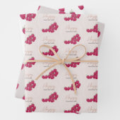 Happy Valentijn day Raspberries Waterverf Inpakpapier Vel (In situ)