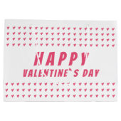 Happy Valentijn Day Roze White Heart Groot Cadeauzakje (Achterkant)