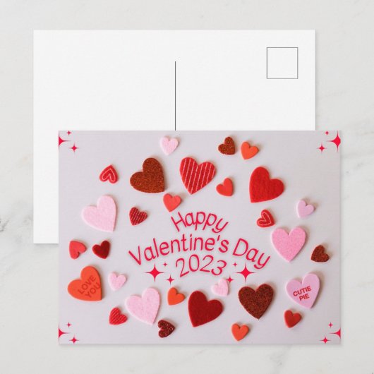 Happy Valentijn Feestdagenkaart (Voorkant / Achterkant)