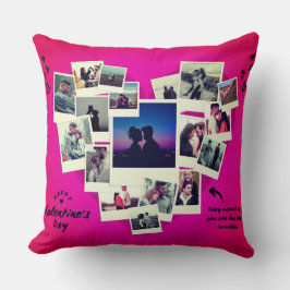 Happy Valentijn Fotocollage Gepersonaliseerde Lief Kussen