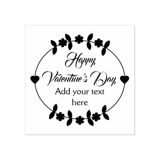 Happy Valentijn gepersonaliseerd Rubberstempel (Afrduk)