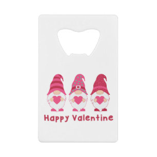 Happy Valentijn Gnomies Three Gnome Creditkaart Flessenopener