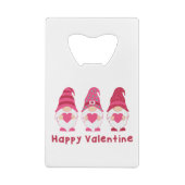 Happy Valentijn Gnomies Three Gnome Creditkaart Flessenopener (Achterkant)