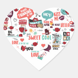 Happy Valentijn Grappige Schattigee Stickers Illus