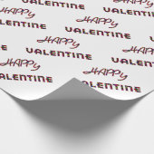 Happy Valentijn harten Typografie Funny Cute Text Cadeaupapier (Hoek)