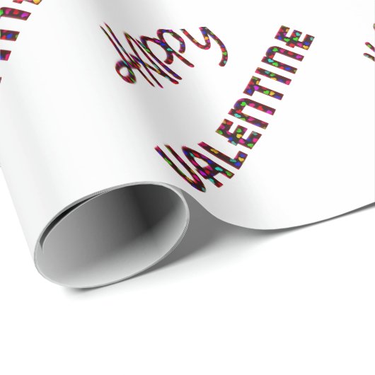 Happy Valentijn harten Typografie Funny Cute Text Cadeaupapier (Rol Hoek)