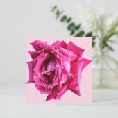 Happy Valentijn heet roze roos bloemenboho glam Kaart (Staand voorkant)