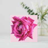 Happy Valentijn heet roze roos bloemenboho glam Kaart (Staand voorkant)