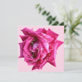 Happy Valentijn heet roze roos bloemenboho glam Kaart (Staand voorkant)