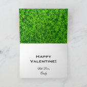 Happy Valentijn Irish Shamrock Clovers Typografie Feestdagen Kaart (Binnen)
