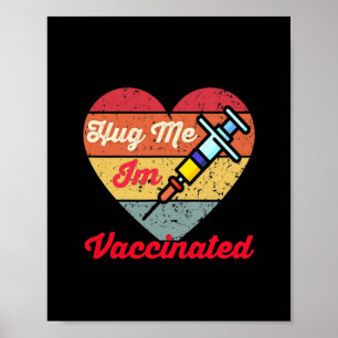 Happy Valentijn knuffel me ik ben gevaccineerd Poster