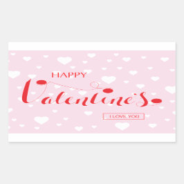 Happy Valentijn - LOVE - HEART Rechthoekige Sticker