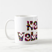 Happy Valentijn Love Hearts Typography Cute Koffiemok (Links)