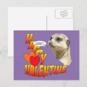 Happy Valentijn Meerkat Briefkaart  (Voorkant / Achterkant)