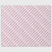 Happy Valentijn Pink Hearts Typography Cute Cadeaupapier (Vlak)