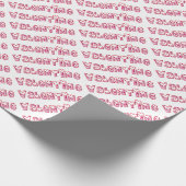 Happy Valentijn Pink Hearts Typography Cute Cadeaupapier (Hoek)