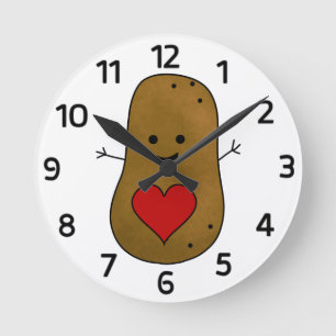 Happy Valentijn Potato, Love and Hearts Ronde Klok