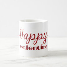 Happy Valentijn Red Black Cupid Typografie