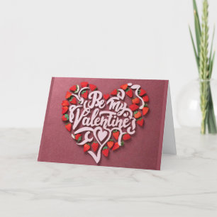 Happy Valentijn roze hart kaart 3d papercut