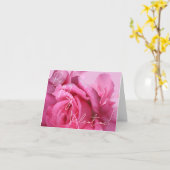 Happy Valentijn roze rozen houden van bloemige ku Kaart (Gele Bloem)