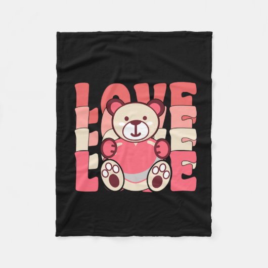 happy-valentijn-s-day fleece deken (Voorkant)