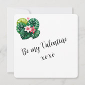 Happy Valentijn’s Day Hawaiian Lei Naam Notitiekaartje (Achterkant)