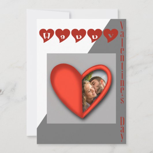 Happy Valentijn’s Day - modern hart Feestdagenkaart (Voorkant)