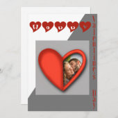 Happy Valentijn’s Day - modern hart Feestdagenkaart (Voorkant / Achterkant)