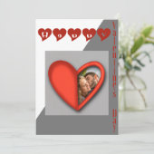 Happy Valentijn’s Day - modern hart Feestdagenkaart (Staand voorkant)