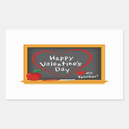 Happy Valentijn’s Day Teacher Rechthoekige Sticker