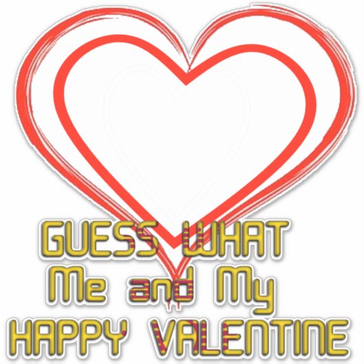 Happy Valentijn Sticker (Voorkant)