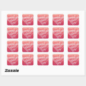 "HAPPY VALENTIJN STICKER" VIERKANTE STICKER (Vel)