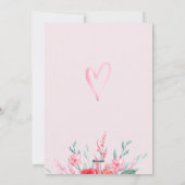 Happy Valentijn Waterverf Flowers Holiday Card Feestdagenkaart (Achterkant)