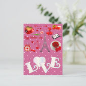 Happy valentijnen achtergrond met harten briefkaart (Staand voorkant)