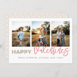 Happy Valentijns 3 Foto Collage Family Kaart
