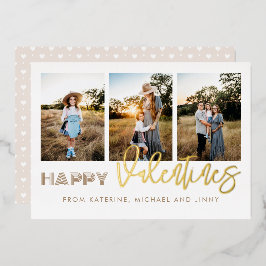 Happy Valentijns 3 Foto Collage Family Kaart