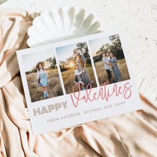 Happy Valentijns 3 Foto Collage Family Kaart