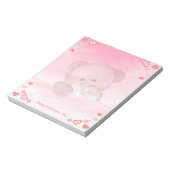 Happy Valentijns Cute Teddy Bear Notitieblok (Linkerzijde)