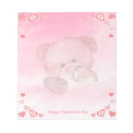 Happy Valentijns Cute Teddy Bear Notitieblok
