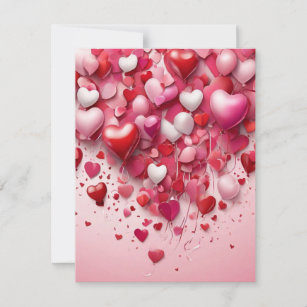Happy Valentijn's dag Rood hart Liefde Feestdagenkaart